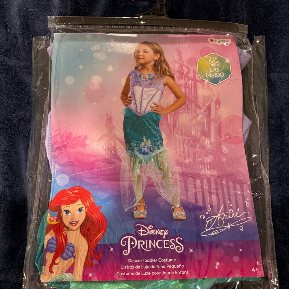 Disguise Disney Ariel Princess Costume NWT Size 4 - 6